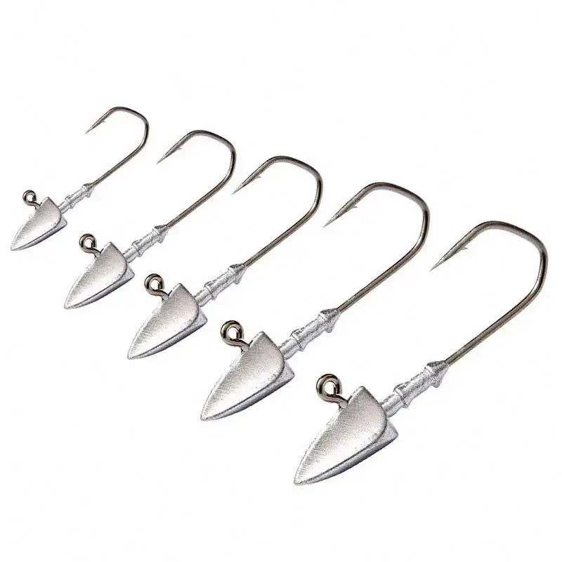 10pcs/bag 7g 10g 15g 21g 28g 35g Fishing Triangle HooksTriangle Head Hooks Fishhooks Jig Head Soft Bait Fishing Hooks