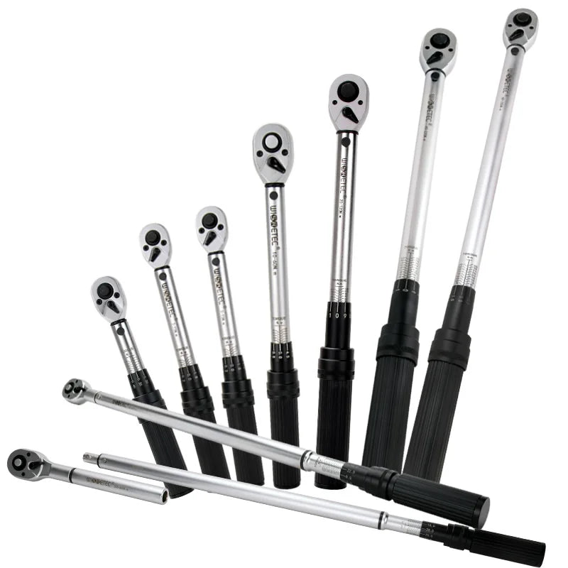 WISRETEC Mechanic Tools 1-1500nm Measurement Adjustable Car Bike Repair High Torque Precision Ratchet Wrench Torque
