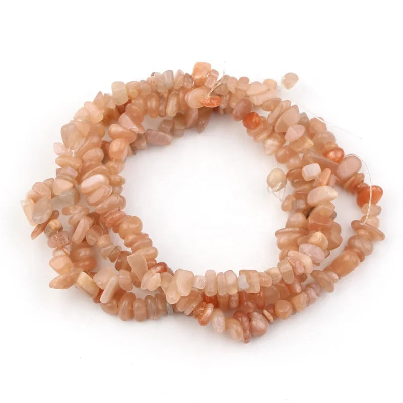 Natural Sunstone Chip Stone Beads for Jewelry Making & Crafting Irregular Loose Beads for Unique Designs