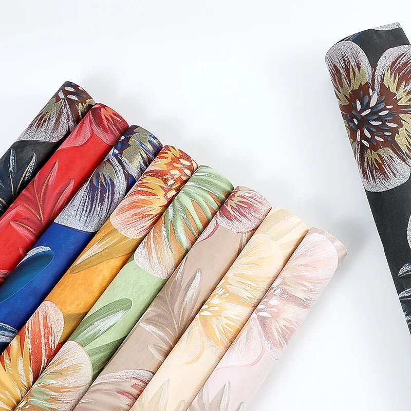 Florist Supplies Korean Bouquet Fresh Waterproof Korean Paper with Design