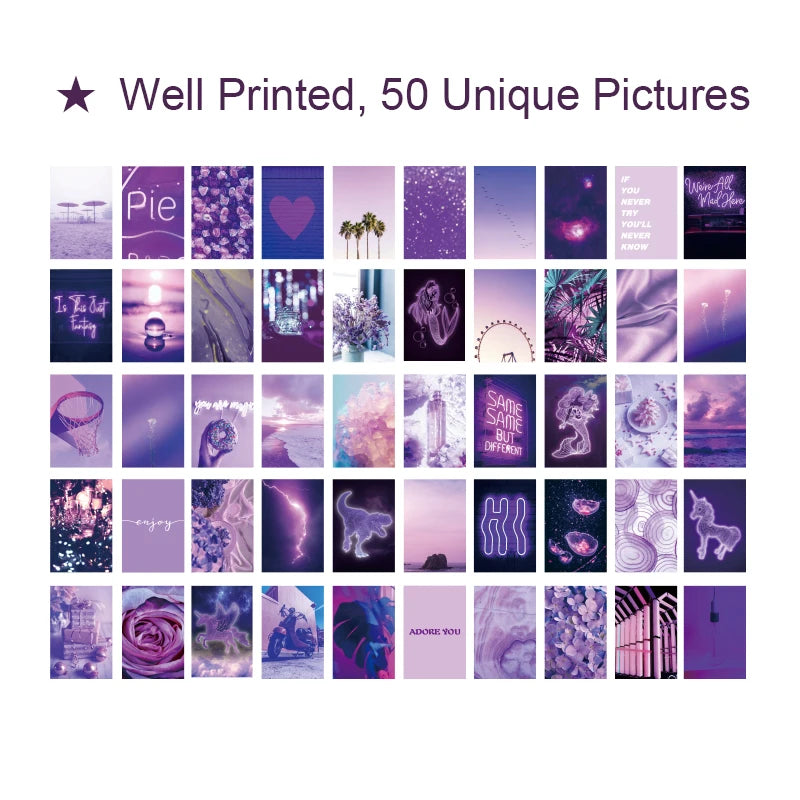 Top 1 !!! Wall Collage Kit 50 Packs Boho Aesthetic Photo Collage Pictures Kit for Wall Aesthetic Bedroom Decor for Girls