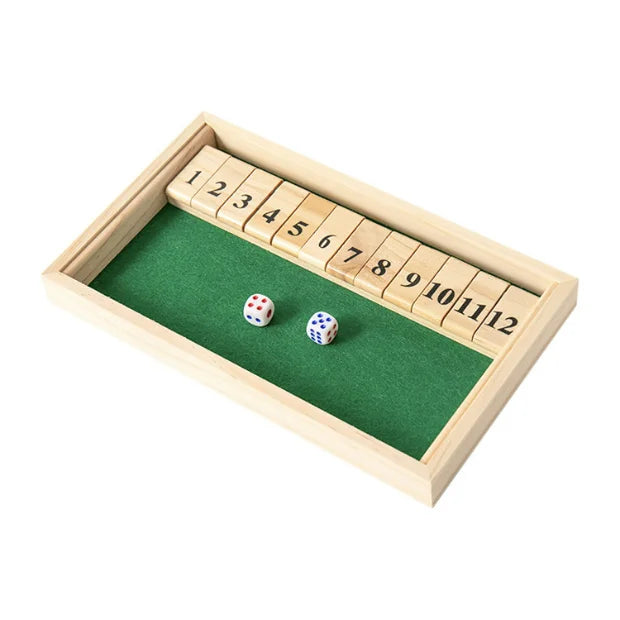 Runwei XZ-W00D 12 Customizable Wooden Digital Wine Game 2 Player KTV Bar Puzzle Play Intelligence Shut Box Strategy Board Game