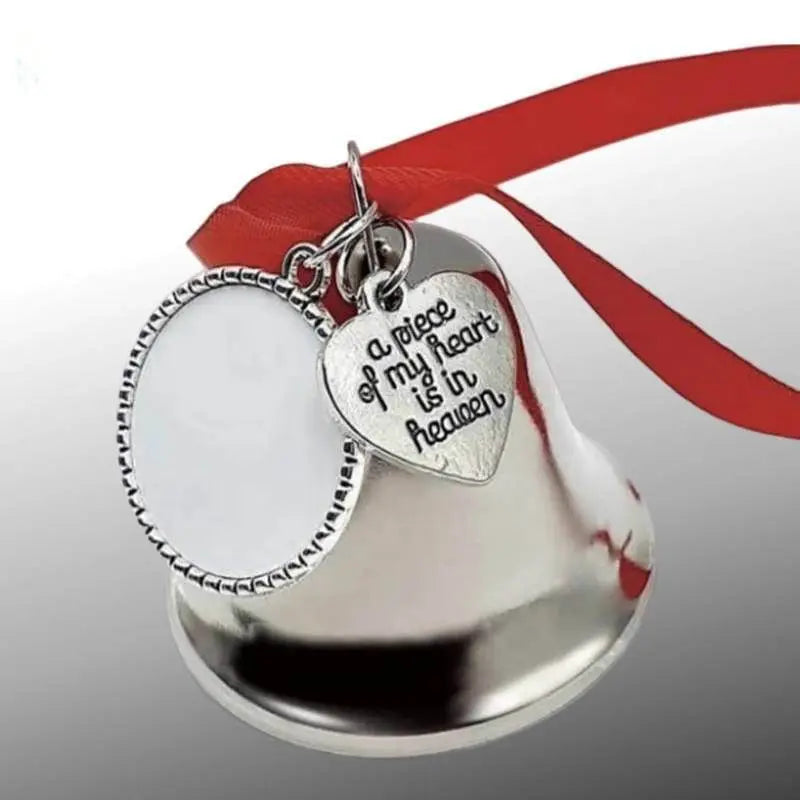 Sublimation Blank Memorial Metal Bells Christmas Ornament