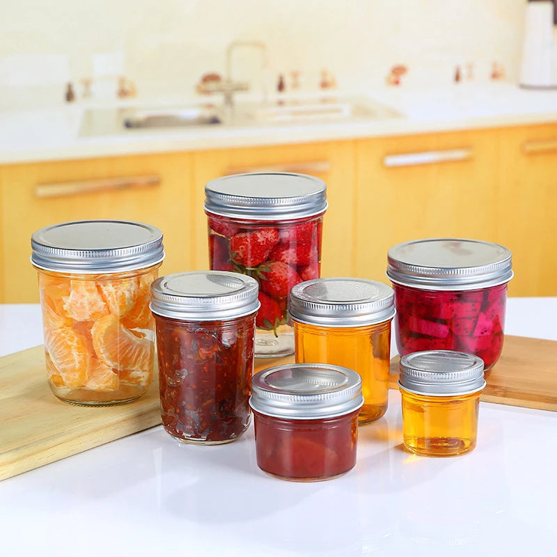 Sealed Glass Jam Vegetable and Fruit Jam Bottle Grain and Miscellaneous Grains Empty Bottle
