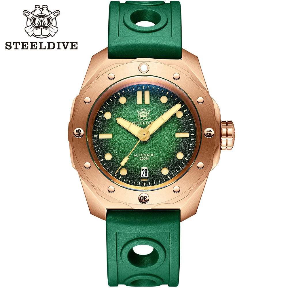SD1960S 46.5mm Large Case Men Bronze Dive Watch 500M Water Resistance Sapphire Glass NH35 Watch Bronze MegaBDM