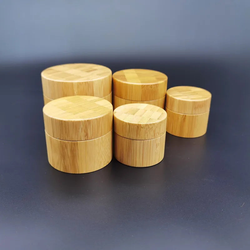 Factory  in Stock 5g 10g 15g 20g 30g 50g 100g 150g 200g 250g Wooden Box Bamboo Cosmetic Cream Jar for Cream