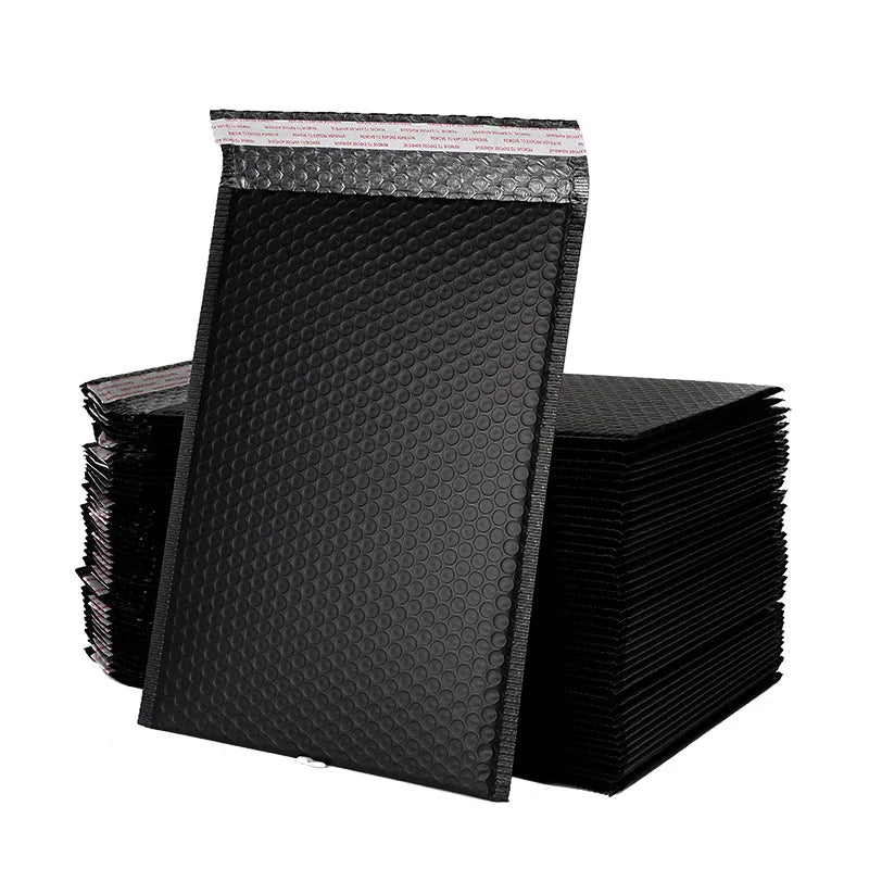 Waterproof Padded Envelopes Black Bubble Mailers Customized Logo Self Seal Protective Packaging Poly Bubble Bags