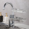 3 in 1 Caddy Bathroom Soap Rack Single Tier Storage Rack for Kitchen Cleaning Sundries