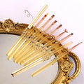 Factory Supplies Private Label OEM Service Nail Tools Snake Gold 12 Pcs Set Nail Art Paint Pen Gel Brush Pen