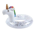 Inflatable PVC Cartoon Unicorn Glitter Kids Adults Float Pool Swim Rings 90CM Tubes Toys Summer Beach Swimming Pool Party