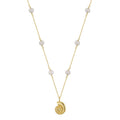 Women's 925 Sterling Silver Necklace with Baroque Pearl Gypsophila Conch Pendant New Design Clavicle Chain Charm Necklace