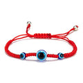 Handmade Eye Bracelet Adjustable Lucky Red String Rope Woven Bracelet