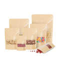 Manufacturer Custom Printed Recyclable Sealed Zipper Doypack Stand up Kraft Paper Bags for Food Dry Goods Packaging
