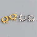 Simple Glossy round Beads Huggie Hoop Earrings Women New Trendy 925 Sterling Silver 18K Gold Plated Punk Style Weddings Parties