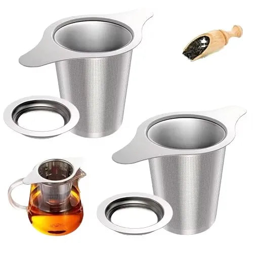 Food Grade Material 304 Stainless Steel Loose Leaf Tea Ball Infuser Strainer with Handle and Drip Tray