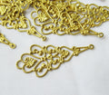 Long Teardrop Shape Filigree Stamping 18x41mm Brass Charm Findings for DIY Crafts Design
