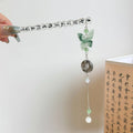 Chinese Vintage Style Acetic Acid Butterfly Tassel Hairpin Chopstickfor Women Cheongsam Hair Bun Fork Vintage Girls Hair Jewelry