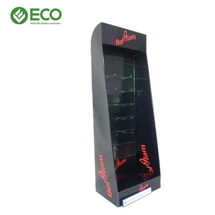 Eco-friendly Paper Cardboard Sandals Slipper Display Stand with Rotating Hook Hanging for Flop Customized Display