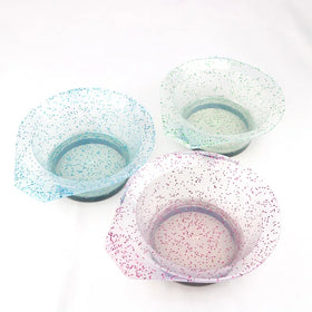 Glitter Multi-color Hair Color Plastic Dye Mixing Bowls & Brush Set-Easy Durable Salon Styling Tools Juejiang Brand Custom Logo