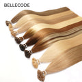 100% Remy Brazilian Hair Extension Luxury Straight Nano Grey Flat Tips Single Weft