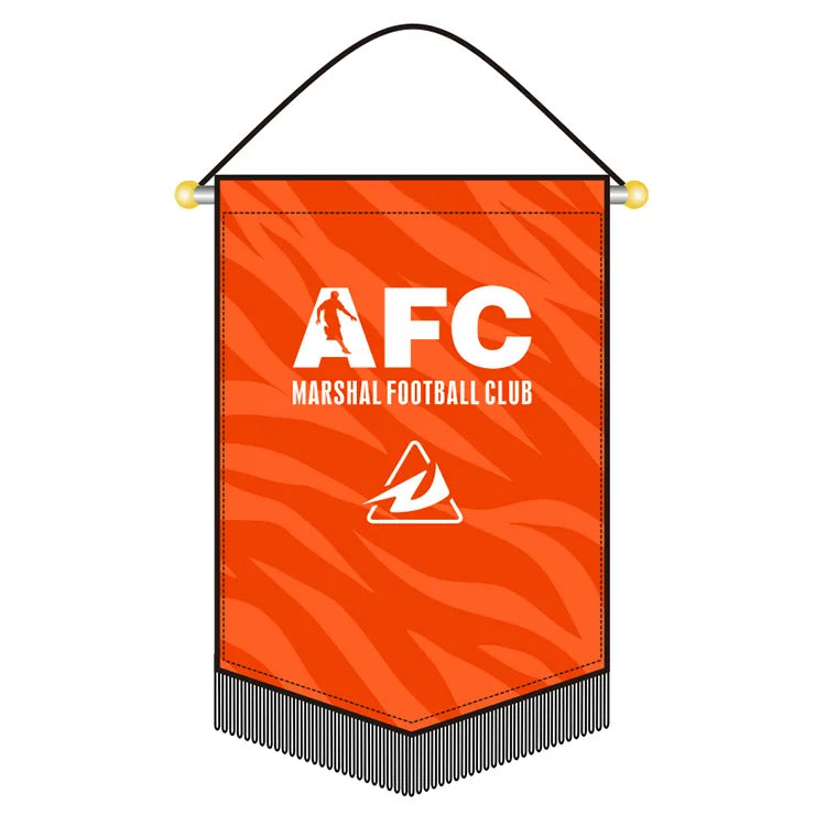 Custom Design Sports Football Accessories Pennants Hanging Double Sided  Pennant Football Soccer Club Flag