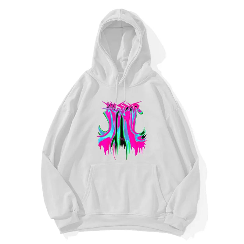 KPOP Stray Kids Felix Hyunjin Han Cotton Hoodies ROCK-STAR Album Photo Hooded Fleece Hoodie Loose Sweater Winter Casual Clothing