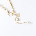 High End Jewelry Pearl Charm Necklace butterfly Pendant Necklaces for Party
