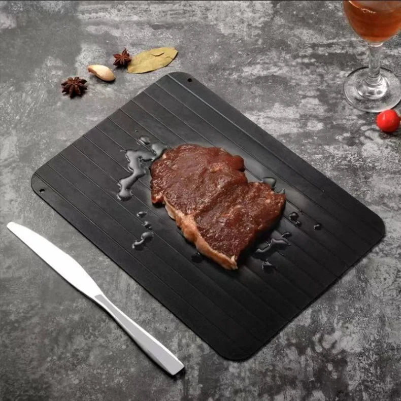 Aluminum Mat Set Magic Rapid Quick Fast Thawing Master Plate Board Defrosting Tray Metal Plat With Silicone 4pcs Of Corner MegaBDM