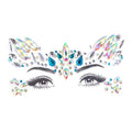 Festival Fancy Decorative Body Sticker Jewelry Rhinestone Eye Sticker Adhesive Crystal Gems Carnival Face Sticker