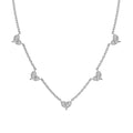 Dylam Jewelry Wholesale Price OEM ODM Serves 925 Sterling Silver Chain Heart-shape Stone 5A Zirconia Pendant Necklace Jewellery
