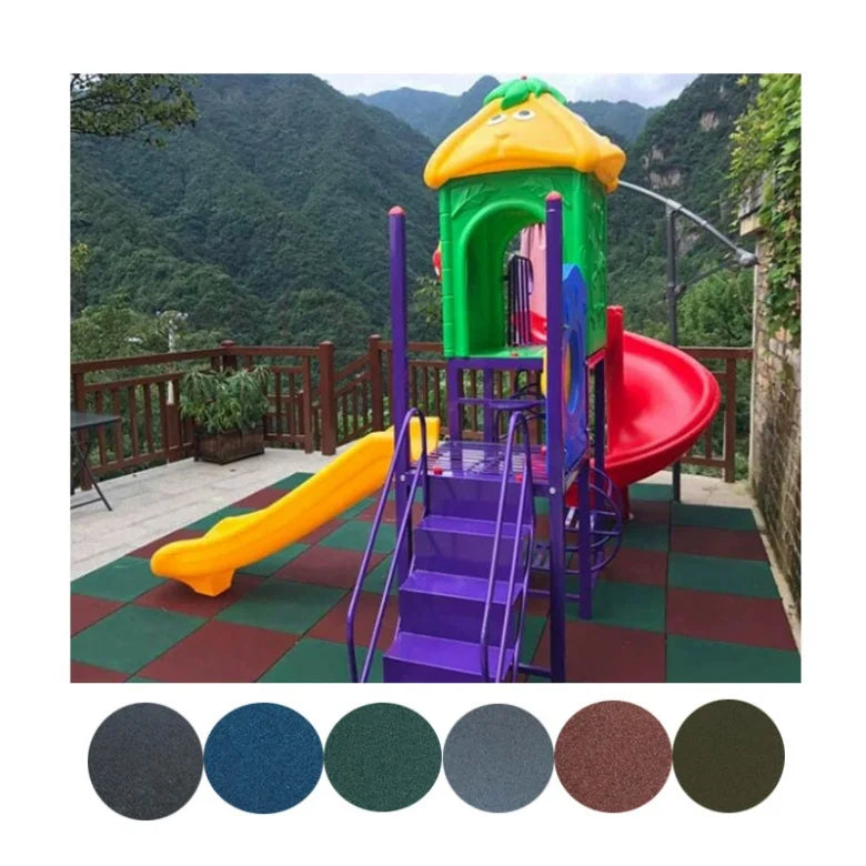 Anti Slip Crossfit Rubber Tile Playground Rubber Mats Gym Flooring Mat