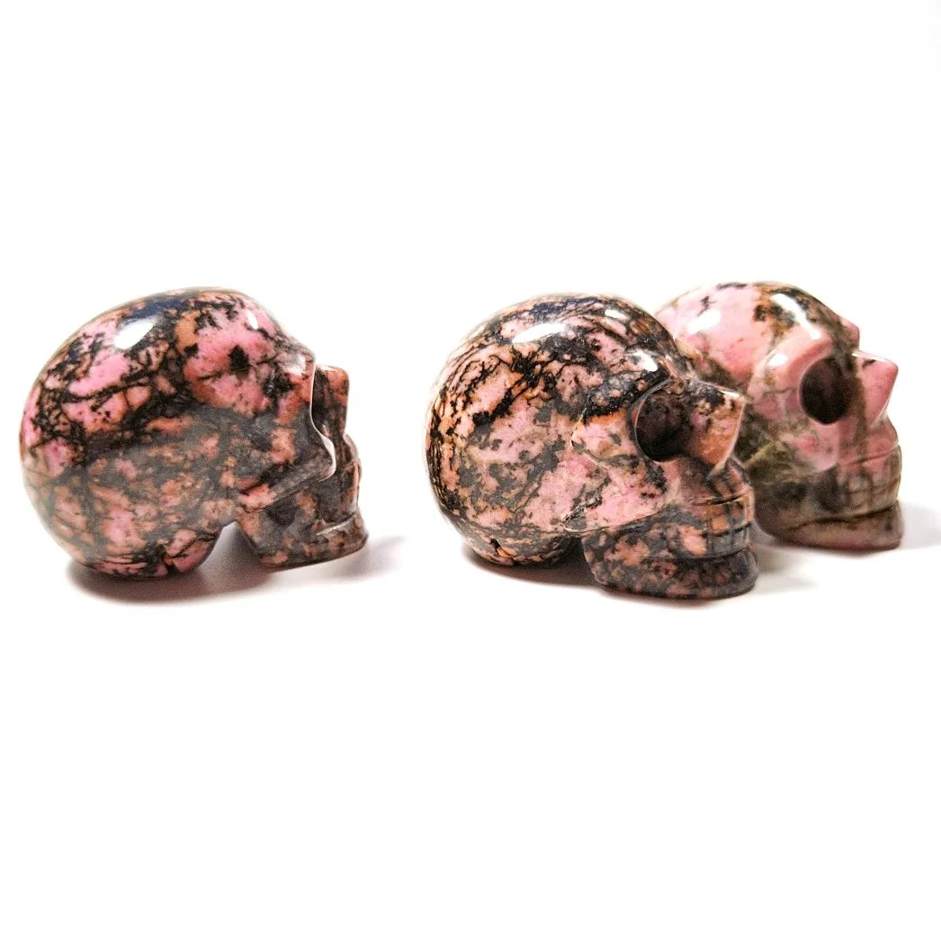 Huiying Huiying China Cheap Rhodonite jasper Skulls 2 Inch Natural Healing Stone Skulls in Gifts & Crafts