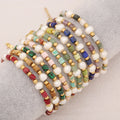 Natural Stone Beads Bracelet Stainless Steel Clasp Custom Design Bracelets Jewelry for Men B408