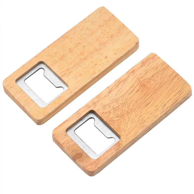 Rectangle Wooden Beer Opener Premium Quality Wooden Bottle Openers