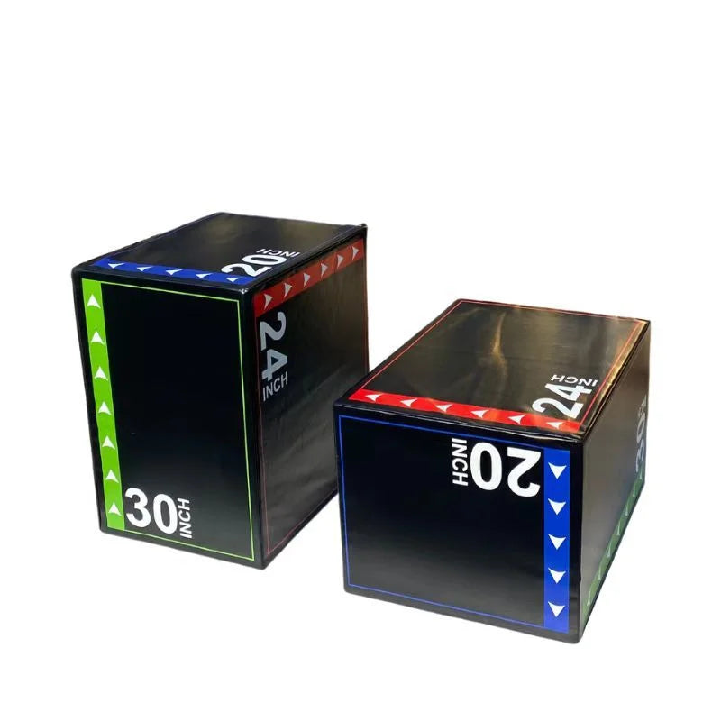 Custom Logo Adjustable Stackable Plyo Jumping Box 3 in 1 Soft Foam Plyo Box PVC Soft Plyometric Box for  Gym or Home Training