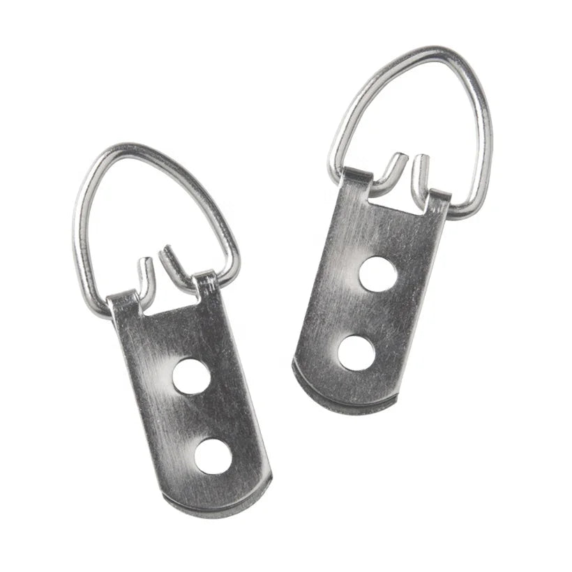 TS-K009 820 Double Holes D-Ring Zinc Plated Iron Picture Hanging Hardware for Photo Frame