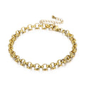 Thick O Chain Gold Anklet Fashion Jewelry Wholesale Bracelets Stainless Steel Trendy Footchain Anklets Bracelet for Women