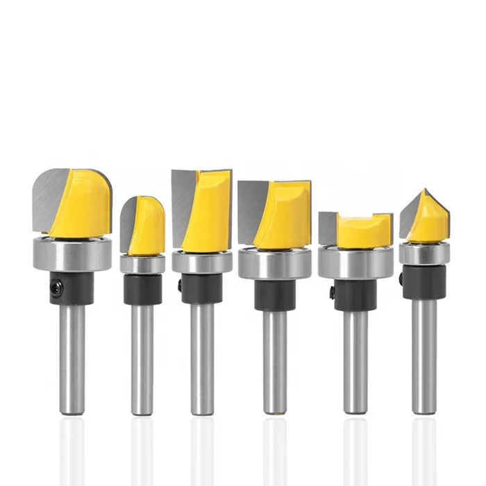 6pcs 1/4 Tongue and Groove Router Bit SetWood Milling Cutter for Woodworking