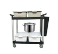 Factory Platform Trolley Plastic Hand Cart Car Cleaning Tools Multi-function 3mm Thick 30-50kg Capacity Rolling Cart