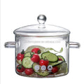 Hot Sale Clear Large Capacity Glass Cooking Pot Heat Resistant Glass Cooking Pot