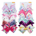 BSCI Audited Factory Wholesale 6 Pcs/Set 5.6 Inch Jojo Hair Bows  for Kids