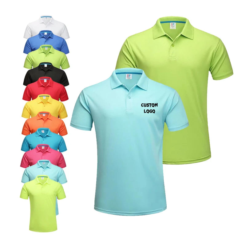 Golf Polo Shirt Custom logo Printed Quick Dry Golf Polos Plain Polyester Sublimation Mens Blank Election Golf Polo Shirt for Men