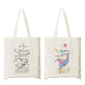 Animal Prints Tote Kids Cotton DIY Painting Handbag Eco Friendly Canvas Graffiti Tote Bags