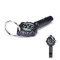Outdoor Activicty Emergency Multi Tool Whistle Hanging ABS Hiking Climbing Mini Wholesale Keychain Compass Set