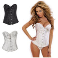 Women Plus Size Eco-Friendly Firm Control Gothic Sexy Waist Slimming Corset Top Bustier Overbust Lace up