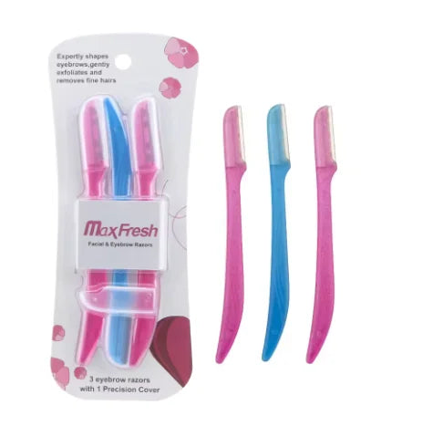 D109 Hot Sell Eyebrow Razor Trimmer Pack of 3 Disposable Facial Hair Shaper Remover