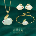 Trendy Rabbit Pendant Necklace Moon Star Trendy Choker Neck Chain Wedding Party New Year Jewelry Gifts for Women Girl