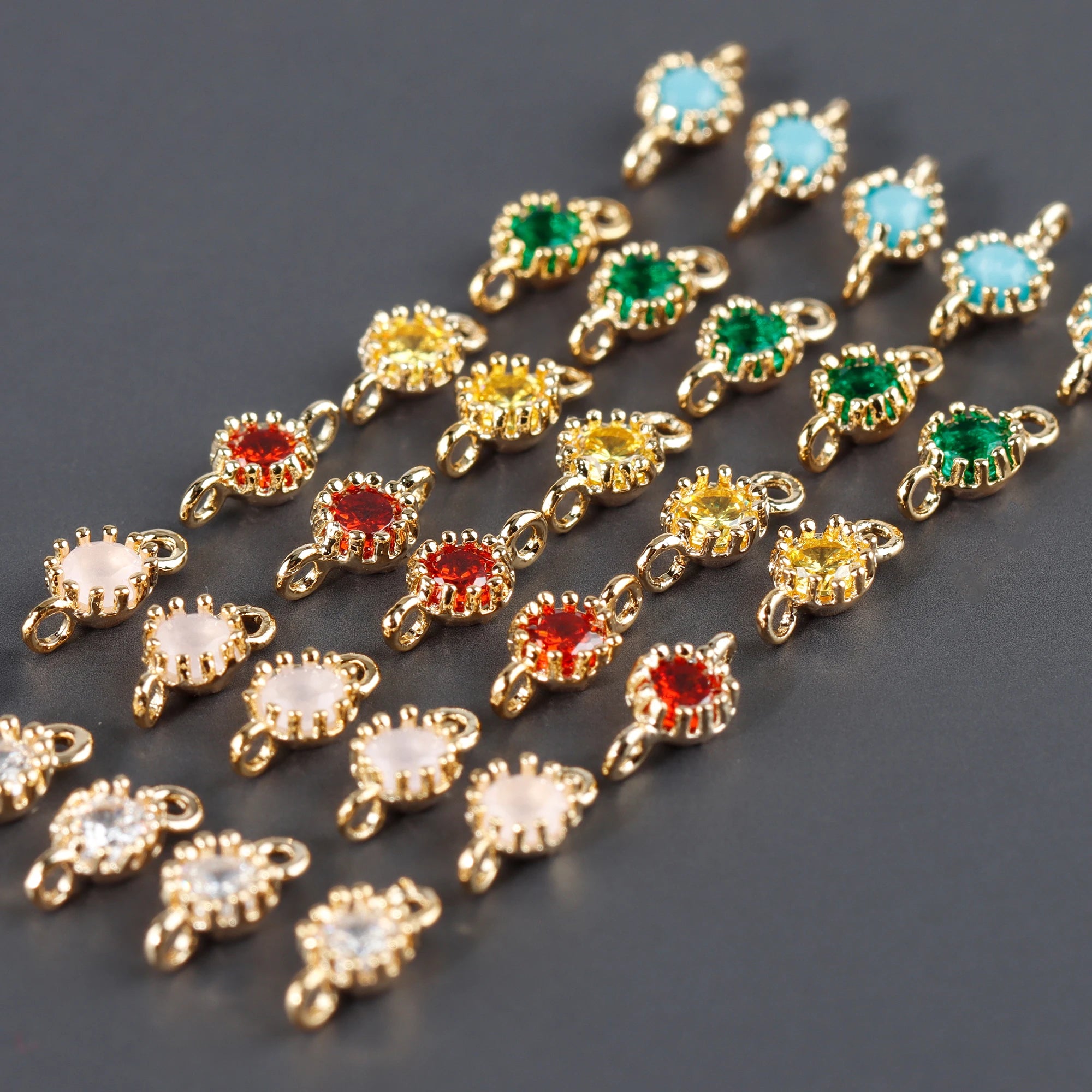 M943 20pcs/Lot 18K Gold Plated Nickel-Free  DIY Earrings Jewelry Making Components REACH-Pass Zirconscopper Jewelry Accessories