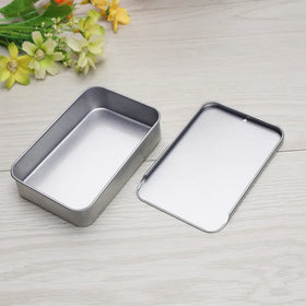 Customized Eco-Friendly Small Square Tin Box Colorful Pull-Push Empty Tinplate Metal for Milk Chewing Gum Bread Lollipop Storage