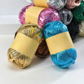 Surprise Price 100g Fancy Solid Color Chunky Bright Metallic t Shirt Yarn for Crochet Bag